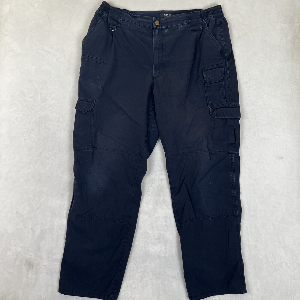 5.11 Tactical Blue Cargo Pants Size 38x32 Ripstop Workwear Utility Stretch Waist